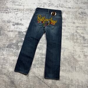 Authentic Bape 2000’s Rainbow Champion Logo Jeans 30